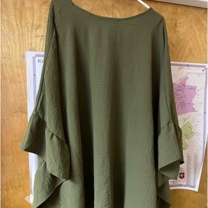 Olive green shirt NWOT